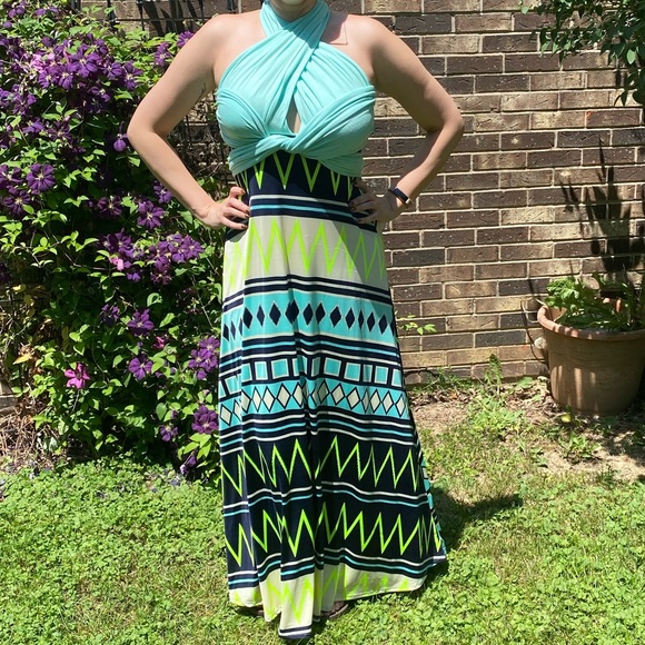 Reborn J Convertible Maxi Dress Blue S 